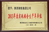 2013年度實現(xiàn)安全生產(chǎn)年單位